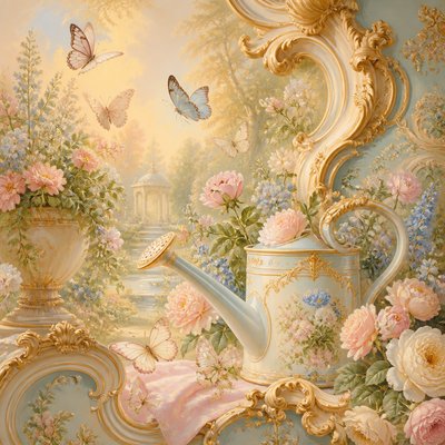 Rococo Classical Art Style coloring page example
