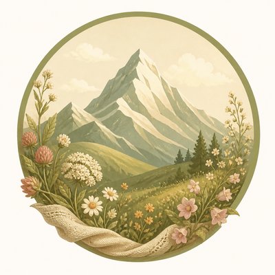 Cottagecore Aesthetic logo concept example