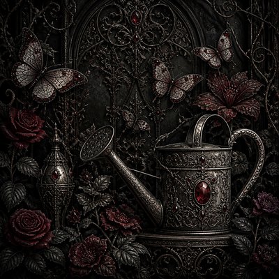 Gothic Jewelry Design coloring page example