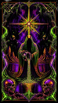 Acid Graphics tarot card example