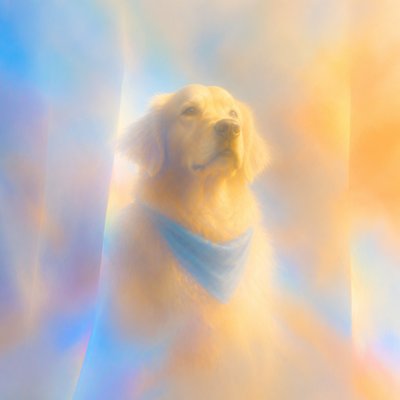 Light and Space Art Style pet portrait example