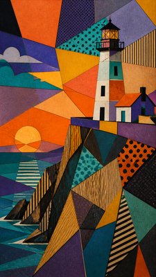 Synthetic Cubism Art Style poster example