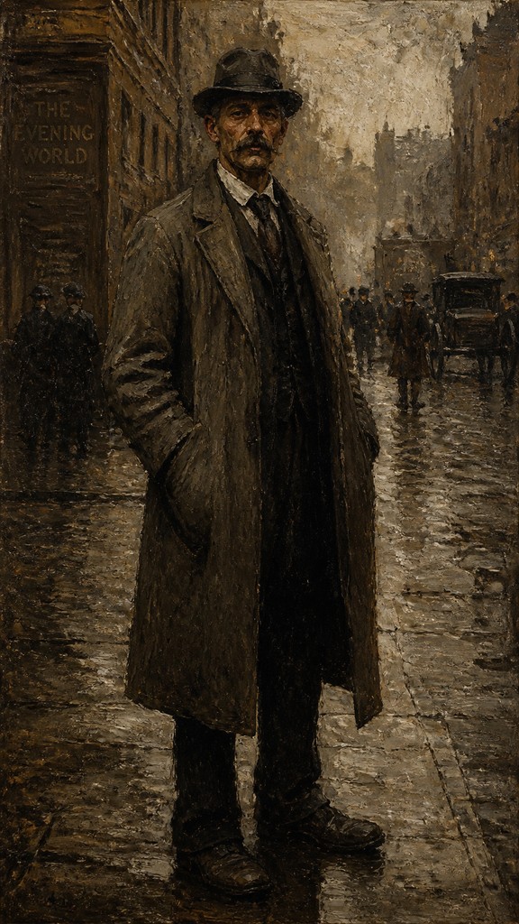 full-length portrait of an elegant figure — Ashcan School Art Style