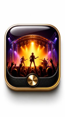Skeuomorphic Icon Design flyer example