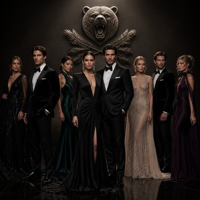 Formal Evening Wear Fashion t-shirt design example