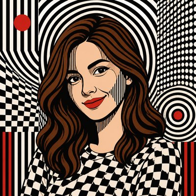 Op Art Style profile picture example