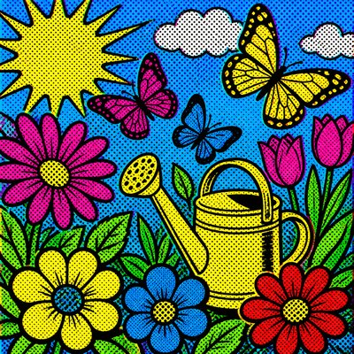 Pop Art Style coloring page example
