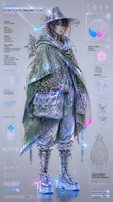 Cyber Y2K Aesthetic character design example