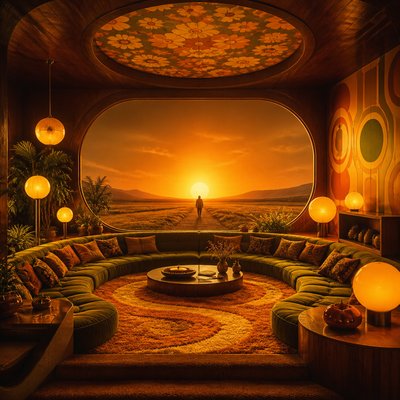 Retro 70s Interior Design album cover example
