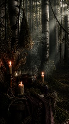 Witchcore Aesthetic wall art print example