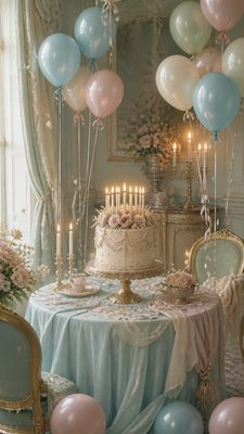 Regencycore Aesthetic birthday card example