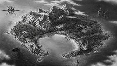 Seinen Mature Manga Art Style fantasy map example