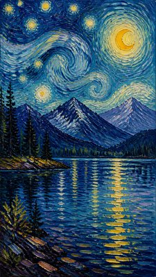 Post-Impressionism Art Style phone wallpaper example