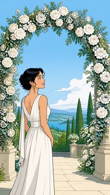 European Comic Art (Ligne Claire) wedding invitation example