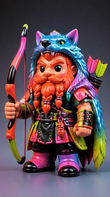 Japanese Toy Art (Sofubi) tabletop character portrait example
