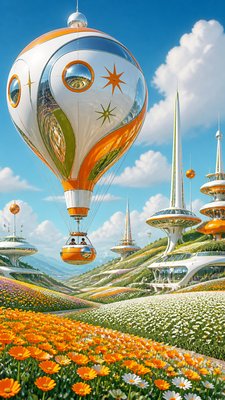Space Age Aesthetic greeting card example