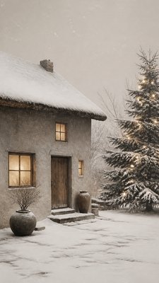 Wabi-Sabi Interior Design Christmas card example