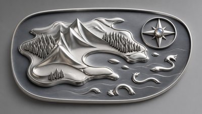 Modernist Silver Jewelry Design fantasy map example