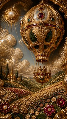 Baroque Jewelry Style greeting card example