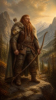 Hudson River School Art Style tabletop character portrait example