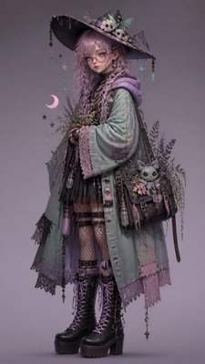 Pastel Goth Aesthetic character design example