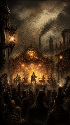 Steampunk Fantasy Art flyer example