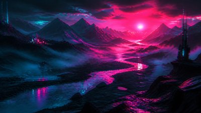 Cyberpunk Sci-Fi Art desktop wallpaper example
