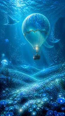 Underwater Fantasy Art greeting card example