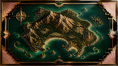 Hollywood Regency Interior Design fantasy map example