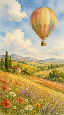 Storybook Watercolor greeting card example