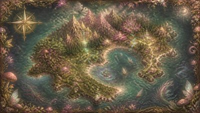 Fairycore Aesthetic fantasy map
