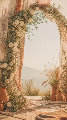 Bohemian Fashion Design wedding invitation example