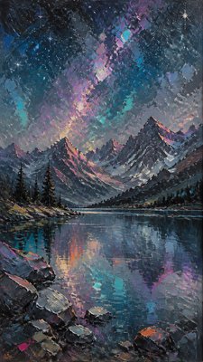 Urban Impressionism Art Style phone wallpaper example