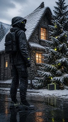 Techwear Fashion Christmas card example