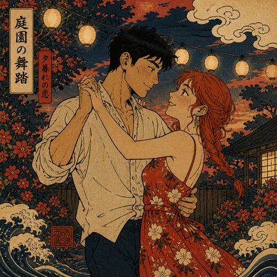Ukiyo-e Anime Fusion Portrait couple portrait example