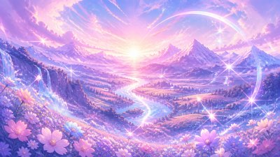Magical Girl Anime Art Style desktop wallpaper example