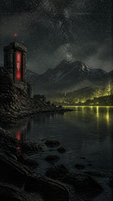 Dystopian Sci-Fi Art phone wallpaper example
