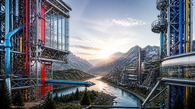 High-Tech Architecture desktop wallpaper example