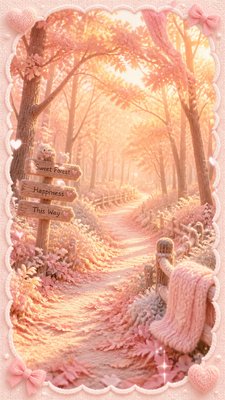 a winding forest path in golden autumn light, no people — Soft Girl Aesthetic wallpaper