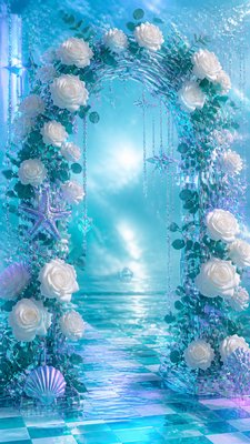 Seapunk Aesthetic wedding invitation example