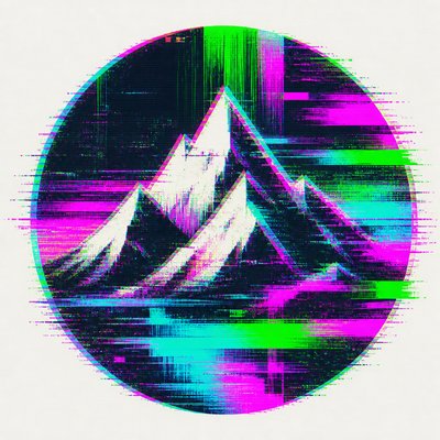 Digital Glitch Abstract Art Style logo concept example