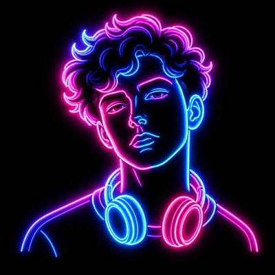 Neon Icon Design Discord profile picture example