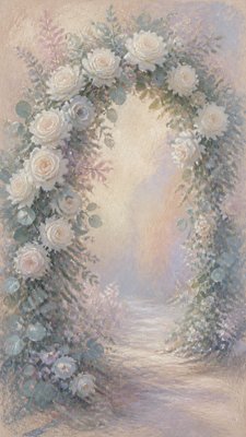 Pastel Art Style wedding invitation example
