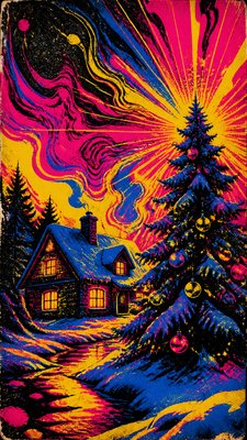 Concert Poster Design Christmas card example