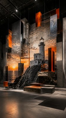 Installation Modern Art Style poster example