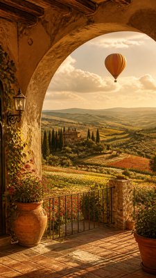 Tuscan Interior Design greeting card example