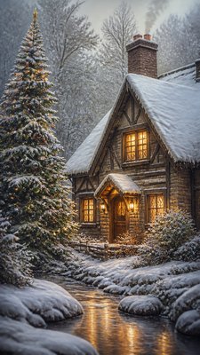 Wildlife Nature Art Christmas card example