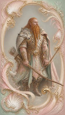 Rococo Art Style tabletop character portrait example