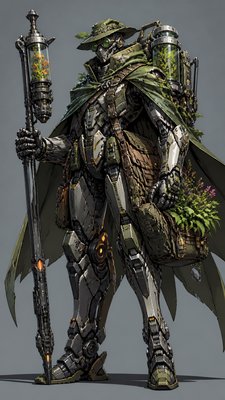 Mecha Anime Art Style character design example
