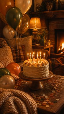 Cozycore Aesthetic birthday card example